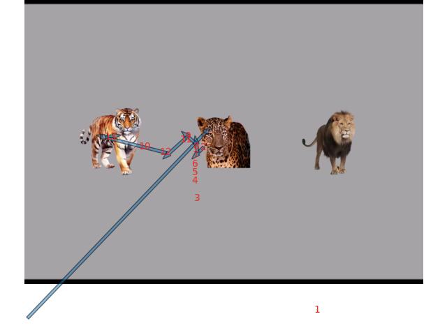 Scanpath of several frames at the baseline time of the 2nd participant